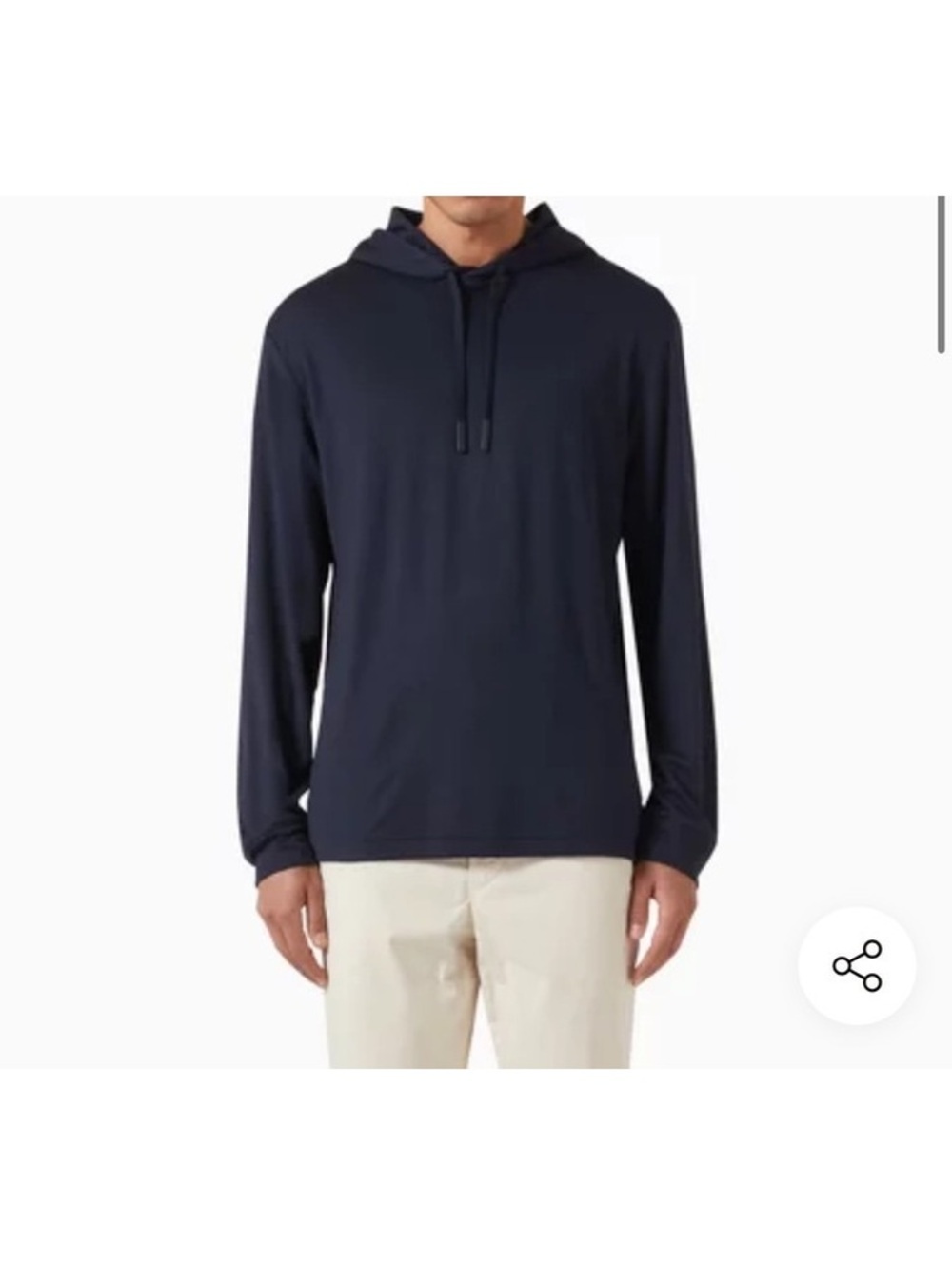 Excellent Theory Mens Jersey Modal Hoodie in Navy large